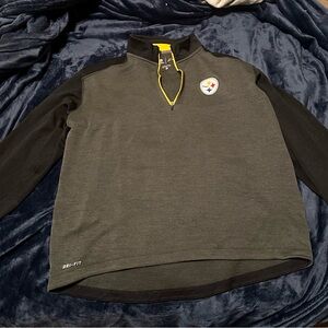 Nike Dri-Fit Steelers Pullover - Black and Gray